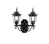 HJZY Farola de Pared de Doble Cabeza Europea Retro 2 Luces de la Pared Exterior Apliques Iluminación de la Puerta de la Villa Cableado Tradicional Lámpara E27 a Prueba de Agua IP55