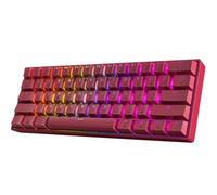 HK GAMING GK61 60% v3 | Teclado mecánico compacto para juegos, 61 teclas, multicolor, RGB LED iluminado para PC/Mac, disposición ANSI US (rosa, interruptor óptico marrón Gateron)