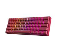 HK GAMING GK61 60% v3 | Teclado mecánico para juegos Hotswap | 61 teclas multicolor RGB LED retroiluminado para PC/Mac Gamer | Diseño estadounidense (rosa, cereza Mx Speed plateado)