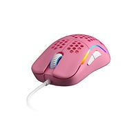 HK Gaming NAOS M Ratón para Juegos con Cable Ambidiestro Honeycomb Ultralight RGB - 12000 cpp - 7 Botones - 59 g ( Naos-M , Prism Pink )