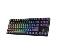 HK GAMING Teclado mecánico para juegos GK80 TKL v3 | Teclado mecánico para juegos | Tenkeyless 87 teclas multicolor RGB LED retroiluminado para PC/Mac Gamer | Diseño de EE. UU. (negro, marrón mecánico