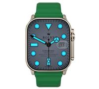 HK9 Ultra 2 Max Gen4 - Reloj inteligente de 49 mm, pantalla AMOLED de 2 GB Rom ChatGPT2.0, brújula, música local, TWS, OLED reloj inteligente para hombres y mujeres (correa verde)
