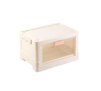 HKABCXT Caja para guardar cómics Floor-Standing Living Room Storage Organizer Single/Double Door Wheeled Collapsible Box for Household Clothes Toys Books Snacks(Single Door-Pink 1pc)