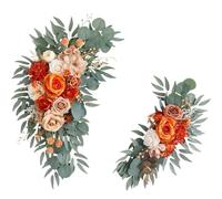 HKABCXT Flores Artificiales Arco Boda Kit de Flores Artificiales for Arco Boda, Guirnalda tulipán y Lirio Rosa, Cortinas for Decoraciones, señal Bienvenida(3)