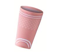 HKABCXT Manga de Compresión de Muslo 1 funda elástica de compresión for muslo, con diseño punto antideslizante en la parte superior pierna, equipada tiras antideslizantes silicona dobles(Pink,S)