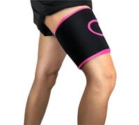 HKABCXT Manga de Compresión de Muslo 1 Uds. Brazalete de soporte for muslos, funda compresión ajustable for con botón nailon antideslizante for dolor isquiotibiales, ingle y cuádriceps(Pink 1Pcs)