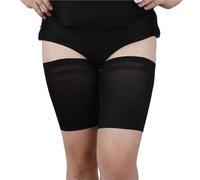 HKABCXT Manga de Compresión de Muslo Bandas for muslos antirozaduras for mujer, banda for adelgazar, Gel de sílice alta elasticidad, protección antifricción, 2 uds(Black-47-55cm)
