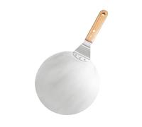 HKABCXT Tabla de voltear pan Cáscara de Pizza 10/12 pulgadas con mango madera, elevador y espátula acero inoxidable for hornear, bandeja antideslizante for servidor(12in)