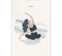 HKAHF AJWUQ Arte de pared de yoga internacional Pósters de cuerpo de yoga Impresiones de minimalismo Pintura de lienzo de fitness para decoración del hogar de sala de estar Cuadros 50x70cm Sin marco