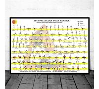 HKAHF AJWUQ Arte de Pared instructivo Premium Postura de Yoga Póster de Ejercicios Cartel de Proceso de impresión Cuadro de Lienzo Pintura Retro para decoración del salón 60x80cm SIN Marco