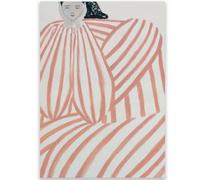 HKAHF AJWUQ Arte Mural de Sofia Lind Póster de Chica a Rayas de Sofia Lind Pintura Moderna de Lienzo para la decoración del salón en casa 50x70cmx1 Sin Marco