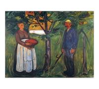 HKAHF AJWUQ Edvard Munch - Póster de autorretrato, arte de pared, impresiones de Edvard Munch sobre lienzo, pintura nórdica para decoración de sala de estar, 50 x 30 cm, sin marco