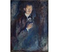 HKAHF AJWUQ Edvard Munch - Póster de cigarrillo ardiendo, arte de pared, impresiones de Edvard Munch sobre lienzo, pintura nórdica para decoración de sala de estar, 60 x 80 cm, sin marco