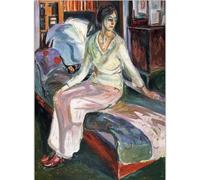 HKAHF AJWUQ Edvard Munch - Póster de The Kiss Wall Art Edvard Munch Prints Barbarism Canvas Painting Nordic Picture para decoración de sala de estar, 30 x 50 cm, sin marco