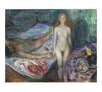 HKAHF AJWUQ Edvard Munch - Pósteres de exposición de muerte y género, impresiones abstractas de Edvard Munch para decoración del hogar, 90 x 60 cm, sin marco
