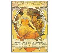 HKAHF AJWUQ Exposition Universelle Et Lnternationale De Saint Louis - Pósteres artísticos para pared, lienzo para decoración de sala de estar, 15 x 20 cm, sin marco