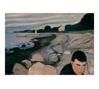 HKAHF AJWUQ Famoso Arte de Pared de Edvard Munch《El Grito》Póster Edvard Munch Imprime barbarie Pintura en Lienzo Cuadro nórdico para decoración de Sala de Estar 20x15cmx1 sin Marco