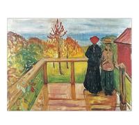 HKAHF AJWUQ Famoso póster de Edvard Munch de la lluvia, arte de pared de Edvard Munch, impresión en lienzo de barbarie, cuadro nórdico para decoración de sala de estar, 50 x 30 cm, sin marco