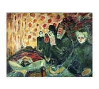 HKAHF AJWUQ Famoso póster de Edvard Munch, lucha a muerte, impresiones de arte de pared, pintura en lienzo de barbarie, imagen nórdica para decoración de sala de estar, 60x40cmx1 sin marco