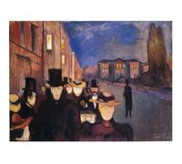 HKAHF AJWUQ Famoso póster de Edvard Munch The Scream" para pared, impresión artística de Edvard Munch para barbarismo, cuadro nórdico para decoración de sala de estar, 60 x 40 cm, sin marco