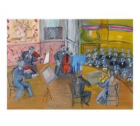 HKAHF AJWUQ Famoso póster de Raoul Dufy 《El quinteto》 Exposición de arte de pared Divertido pintor Pintura en lienzo Impresiones modernas para decoración del hogar Imagen 20x15cmx1 Sin marco