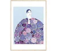 HKAHF AJWUQ Famoso póster de Sophia《Paraguas de Flores》 Arte Mural Líneas de Cuerpo Impresiones Pintura Moderna de Lienzo Cuadro nórdico para decoración del salón 45x65cmx1 Sin Marco