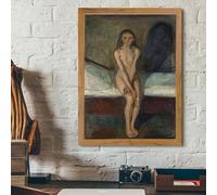 HKAHF AJWUQ Famosos carteles de Edvard Munch de la pubertad, arte de pared, impresiones abstractas de Edvard Munch para decoración del hogar, 15 x 20 cm, sin marco