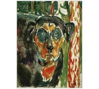 HKAHF AJWUQ Famosos carteles de exposición de Edvard Munch de cachorro Avatar, impresiones abstractas de Edvard Munch para decoración del hogar, 15 x 20 cm, sin marco