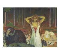 HKAHF AJWUQ Famosos pósteres de exposición de Edvard Munch "The Ash", arte de pared, impresiones abstractas de Edvard Munch para decoración del hogar, imagen de 20 x 15 cm, sin marco