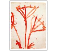 HKAHF AJWUQ Famous Cy Twombly - Póster de árbol rojo con impresiones de Cy Twombly para pared, pintura abstracta en lienzo para decoración del hogar, sala de estar, 15 x 20 cm, sin marco