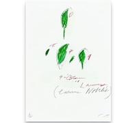 HKAHF AJWUQ Famous Cy Twombly - Póster de hojas verdes con impresión de Cy Twombly para pared, lienzo abstracto para decoración del hogar, sala de estar, 50 x 70 cm, sin marco