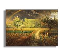 HKAHF AJWUQ Jean-François Millet - Póster decorativo para pared, diseño de paisaje primaveral de François Millet, para sala de estar, decoración del hogar, cuadros de 20 x 15 cm, sin marco