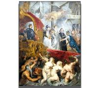 HKAHF AJWUQ Peter Paul Rubens - Póster de la llegada de Marie de Medici, lienzo retro para sala de estar, decoración del hogar, 30 x 40 cm, sin marco