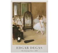 HKAHF AJWUQ Póster de Edgar Degas para pared, diseño de ensayo de danza, lienzo moderno para decoración de sala de estar, 50 x 70 cm, sin marco
