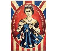 HKAHF AJWUQ Póster de Elizabeth II para pared, diseño de la reina Isabel II, impresiones de exhibición retro para sala de estar, 15 x 20 cm, sin marco