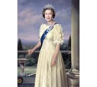 HKAHF AJWUQ Póster de la reina Isabel II de la reina Isabel II, impresión retro en lienzo para decoración de sala de estar, 30 x 50 cm, sin marco