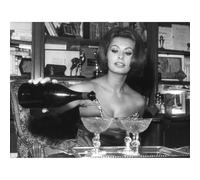 HKAHF AJWUQ Póster de Sophia Loren con diseño de líneas corporales, cuadro nórdico para decoración de sala de estar, 30 x 50 cm, sin marco