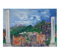 HKAHF AJWUQ Raoul Dufy Arte Mural, Pósters Abstractos Y Pintura En Lienzo 《Teatro Antiguo De Taormina》 Impresiones Nórdico Decoración De La Sala De Estar Del Hogar Imagen 50x70cmx1 Sin Marco