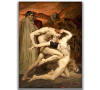HKAHF AJWUQ William Adolphe Bouguereau - Póster decorativo para pared (15 x 20 cm, sin marco, diseño de Dante y Virgil)