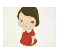 HKAHF AJWUQ Yoshitomo Nara - Póster de Holding Pig, Yoshitomo Nara - Impresión artística de pared Yoshitomo Nara - Lienzo de cáñamo - Pintura Pop Art - Imagen para decoración del hogar - Medidas 50 x