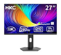 HKC GS27QTS - Monitor para videojuegos de 27" (2560 x 1440, 280 Hz, OLED de 0,03 ms DP/HDMI, DisplayHDR400, VESA, soporte de altura ajustable, color gris
