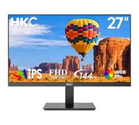 HKC Monitor 27 Pulgadas, 144 Hz, Monitores para PC, Pantalla IPS FHD 1080p con 99% de sRGB, Adaptive Sync, Inclinación Ajustable, Puertos HDMI/VGA para Oficina en Casa y Juegos