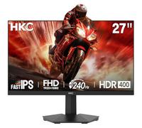 HKC Monitor Gamer 27 Pulgadas 240Hz IPS Rápido,FHD, 1 ms MPRT | HDR400, 90 % DCI-P3, Luz Azul Reducida, 2× HDMI 2.0 & DP 1.4, VESA 100×100, diseñado para PC