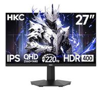 HKC Monitor Gaming 27 Pulgadas QHD IPS 200Hz(OC 220Hz), 1 ms MPRT | 95 % DCI-P3, HDR400, HDMI 2.0 & DP 1.4, Low Blue Light,Adaptive Sync, VESA 100×100