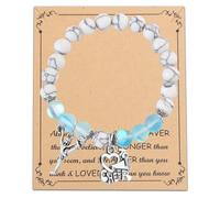 Hkdjaess - Pulsera para mujer, diseño de perlas infinito, San Valentín, perlas para mamá, cumpleaños, pulseras boho y pulseras encantos de moda, madres, pulseras rígolo boda gato, bolígrafo legami San