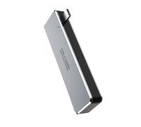 Hkfgdjdl Adaptador USB C con pequeño lector de tarjetas de almacenamiento de 3 puertos USB para laptop, transferencia rápida de datos, diseño de aleación de aluminio