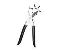 Hkfgdjdl Alicates perforadores de cuero multiusos con 6 agujeros, alicates giratorios resistentes para cinturones de cuero, carteras, zapatos