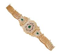 Hkfgdjdl Blingbling - Cinturón de cintura con diseño floral tallado, joyería elaborada, cadena para el vientre para boda