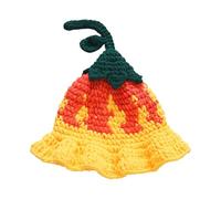Hkfgdjdl Bonito sombrero de punto con flores de calabaza para fiesta de Halloween, reuniones de invierno, actividades al aire libre, accesorios divertidos de disfraz