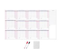 Hkfgdjdl Calendario anual 2026, planificador anual de pared 2026, planificador anual borrable, calendario sin fecha para oficina en casa